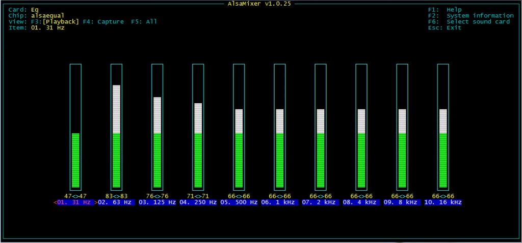 alsamixer_D_equal